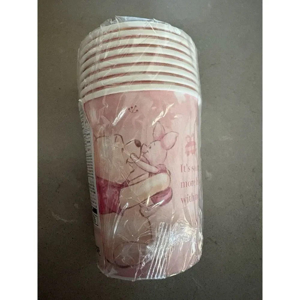 Disney Winnie the Pooh Paper Cups Sakura Cherry Blossom 205ml 8pcs